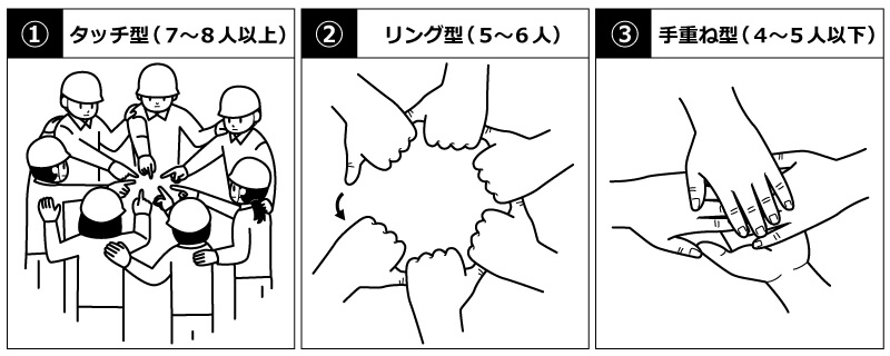 タッチアンドコールの型