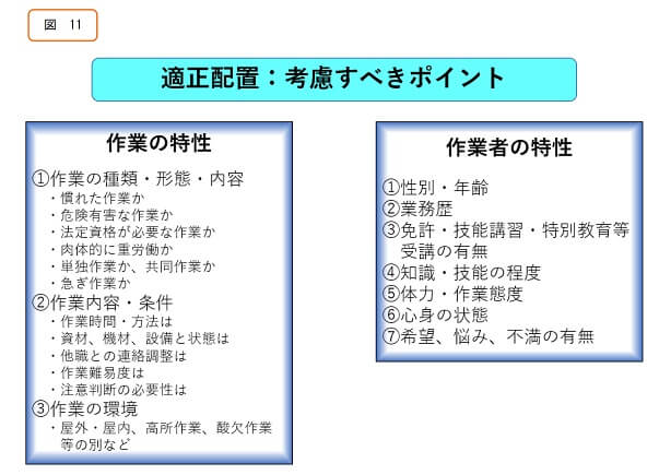 適正配置の考慮すべきポイント